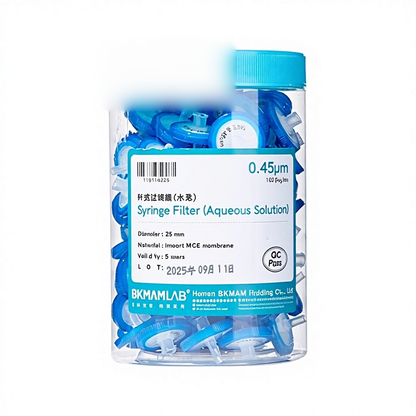 Biological Lab Filter Uniform Aperture Imported PES/MCE/Nylon 66/PTFE Membrane Syringe Filter
