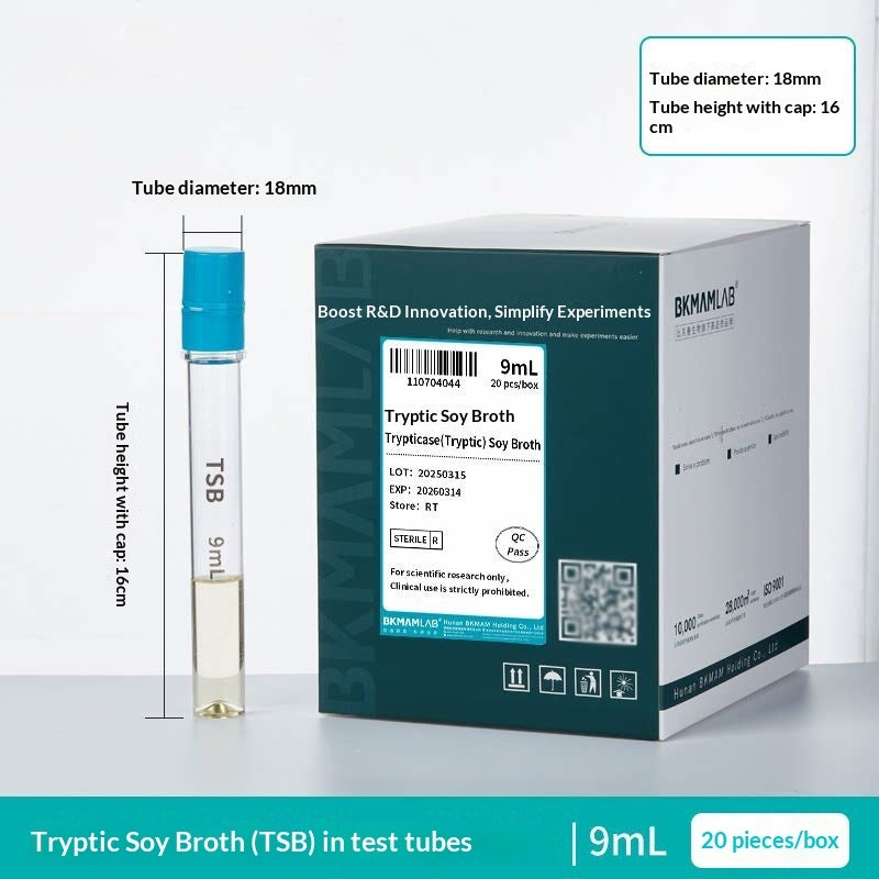 Lab Biological Tryptic Soy Broth Medium PS Tube Pack Reagent Microorganism Culture for Laboratory