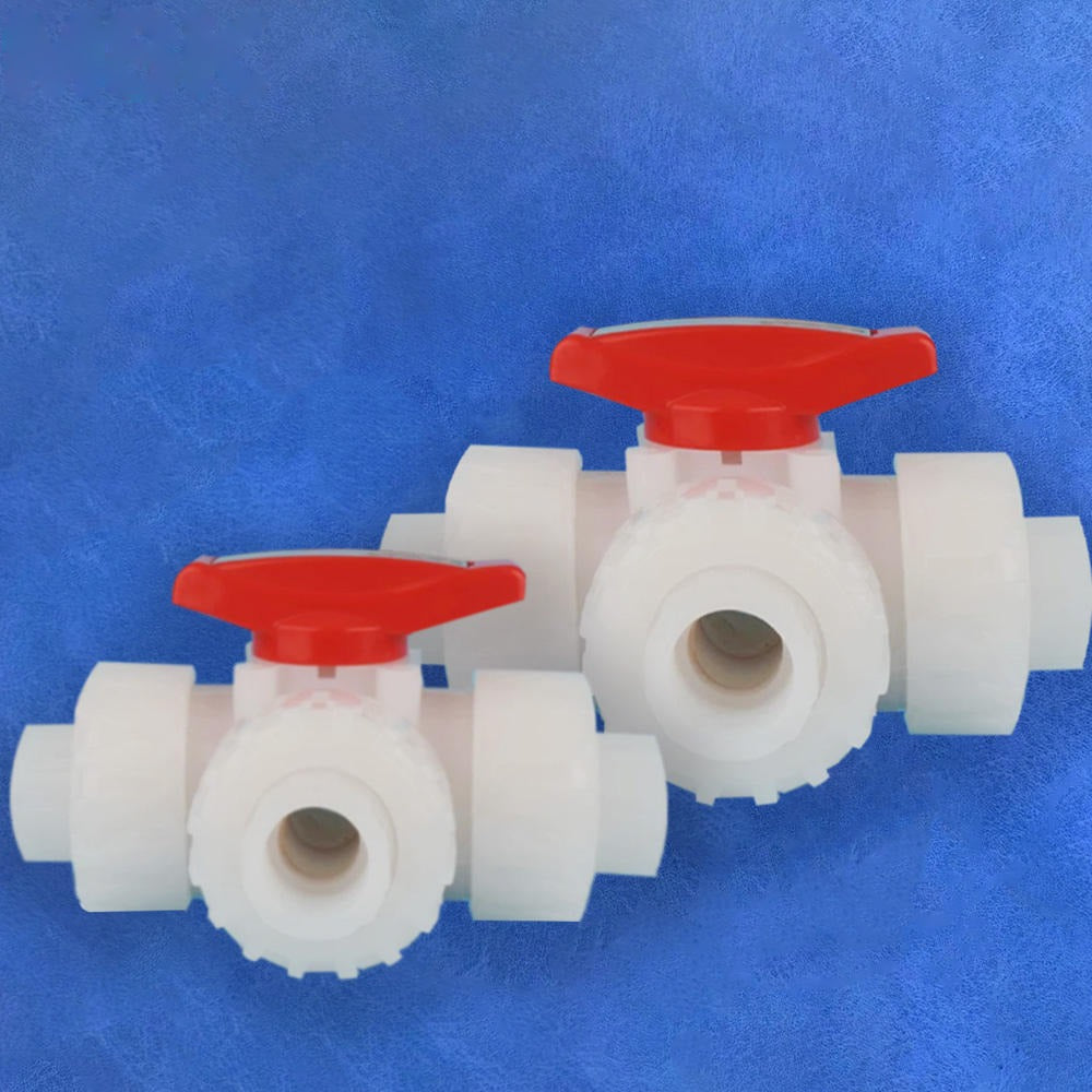 PVDF 3-Way True Union Ball Valve, PVDF-3W-TU-ISO5211