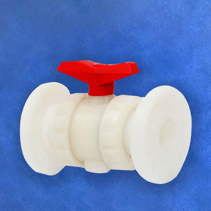 PVDF Flanged Ball Valve with Actuator Mount, 1/2-4 in