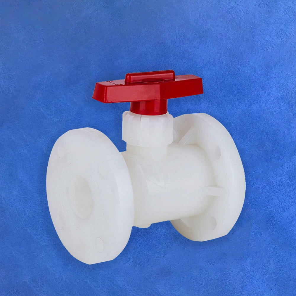PVDF Flanged Ball Valve with Actuator Mount, 1/2-4 in