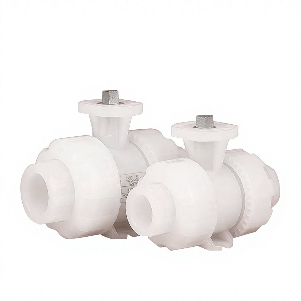 PVDF High-Platform True Union Ball Valve, PVDF-BV-HP