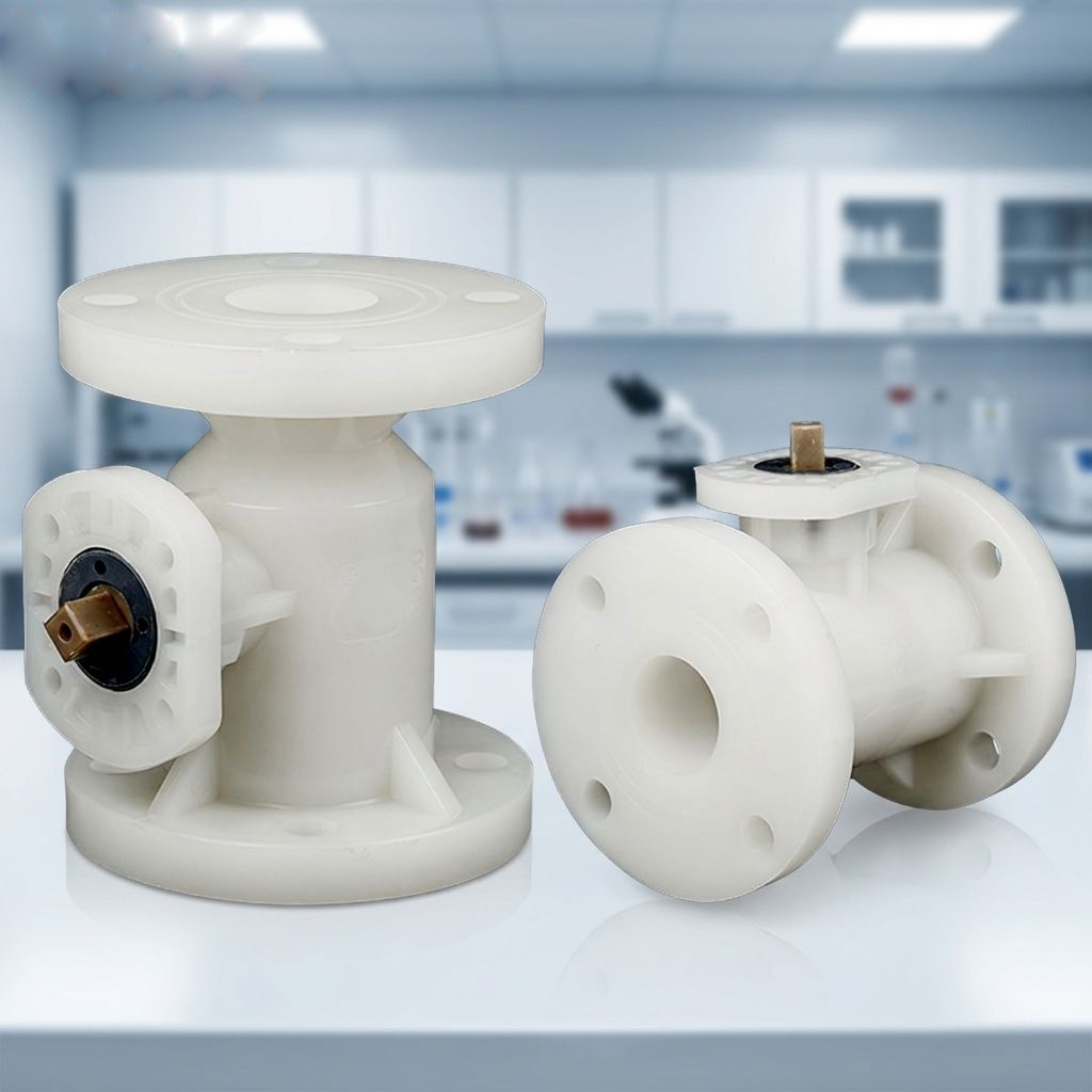 PVDF Male Connector and Bulkhead Elbow Fitting, 1/4-2 in