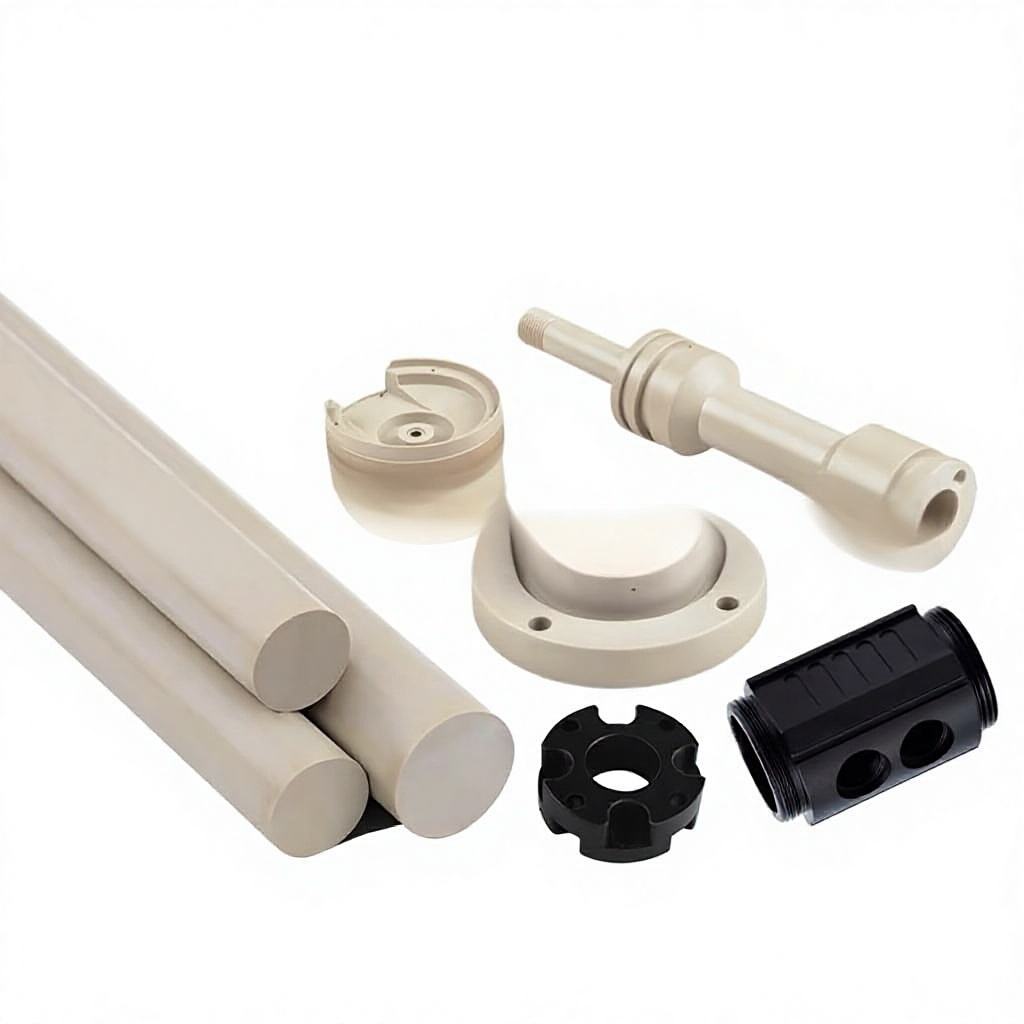 PEEK Sheet and Rod Stock, Custom-Cut (CNC Machined)
