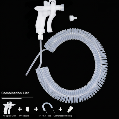PFA Coiled Spring Tube Spray Gun Set