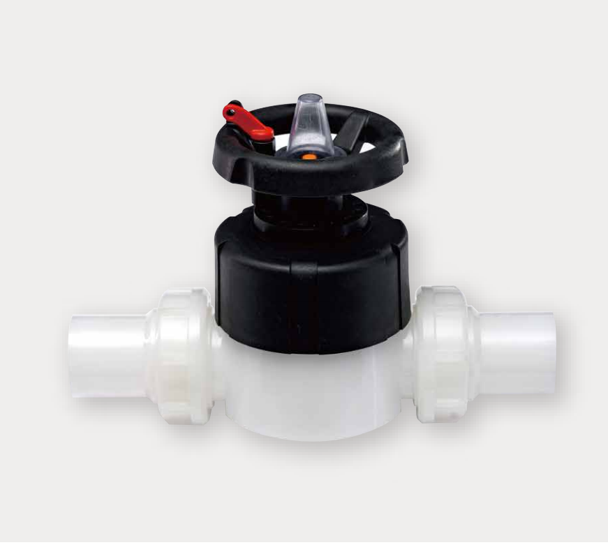 PVDF Diaphragm Valve, Butt Fusion, OD20-OD63