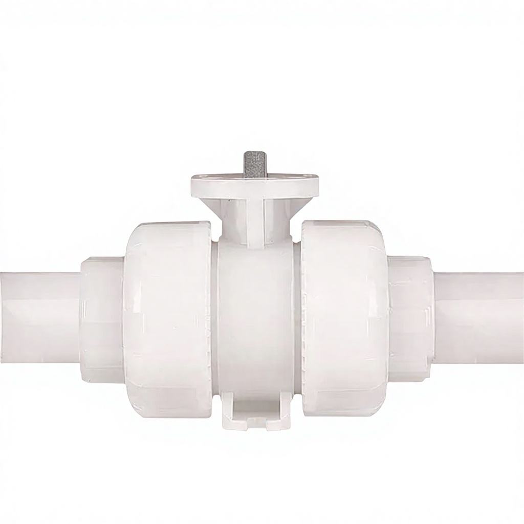 PVDF High-Platform True Union Ball Valve, PVDF-BV-HP