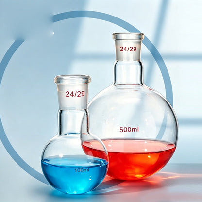 Borosilicate 3.3 Glass Single-Neck Boiling Flask, Round Bottom