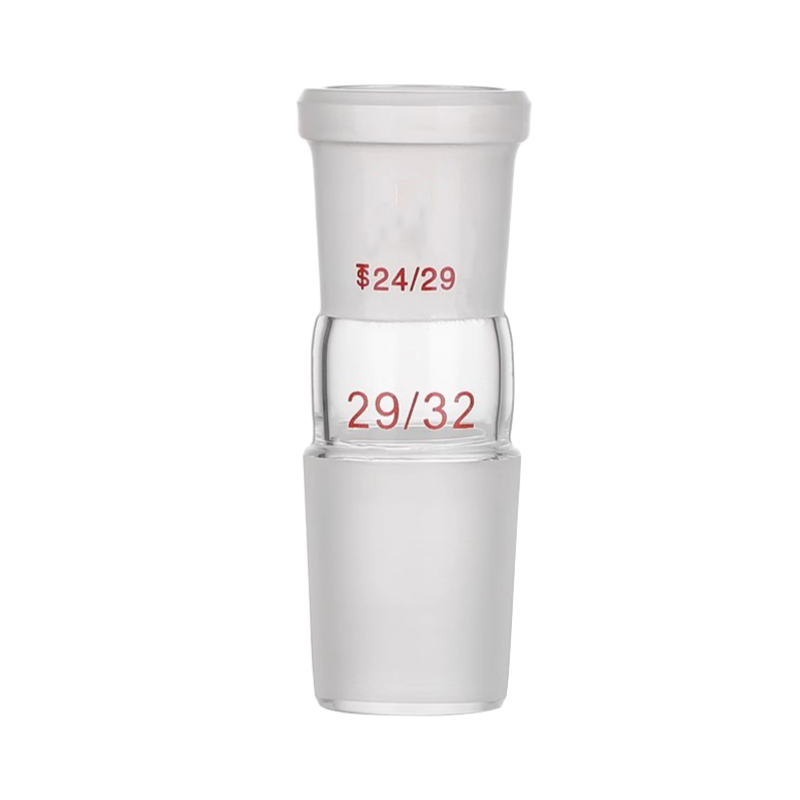 Borosilicate glass reducing/enlarging distillation joint adapter