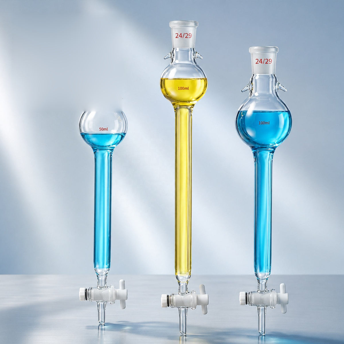Chromatography Column with Reservoir Ball