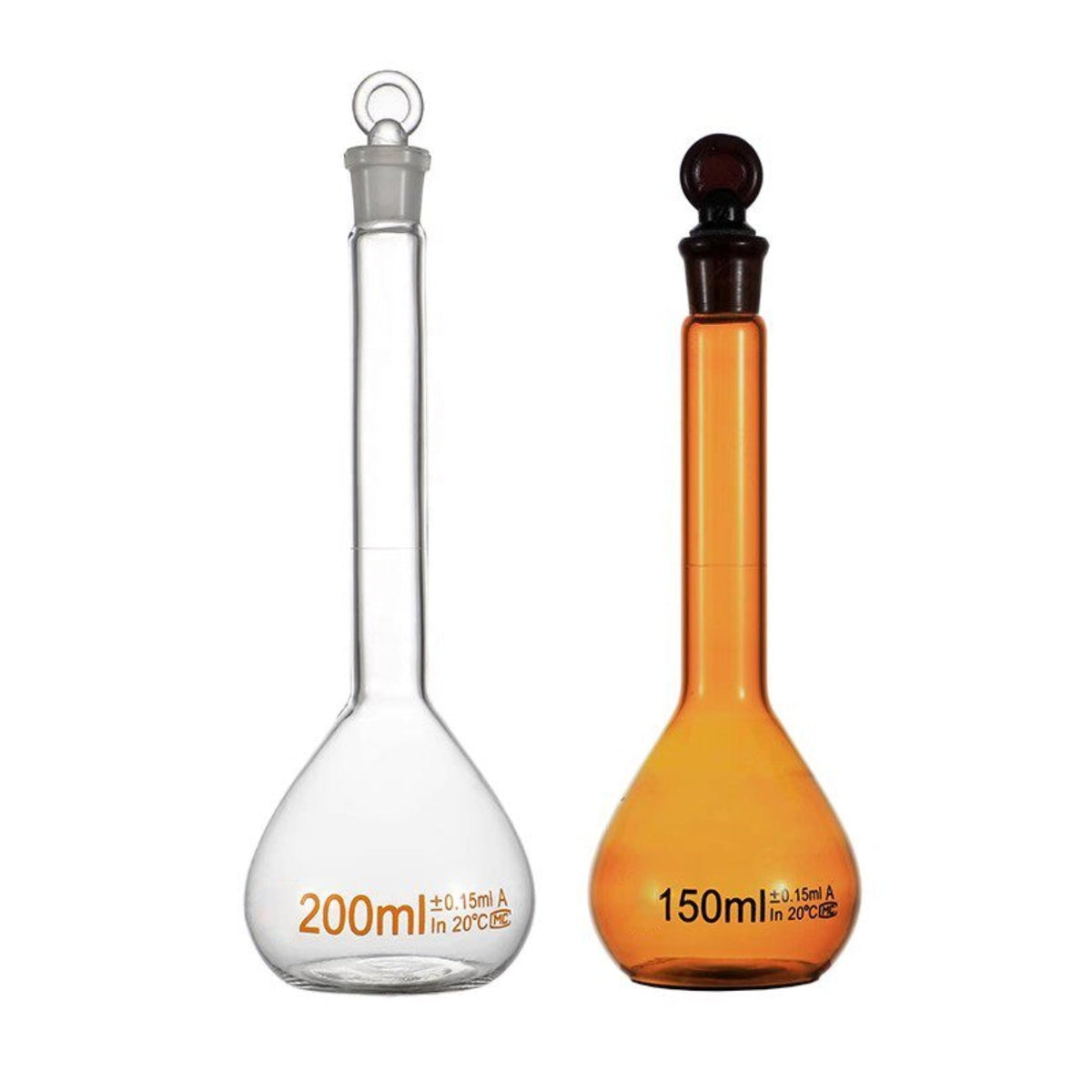 Class A Borosilicate Glass Volumetric Flask, Clear