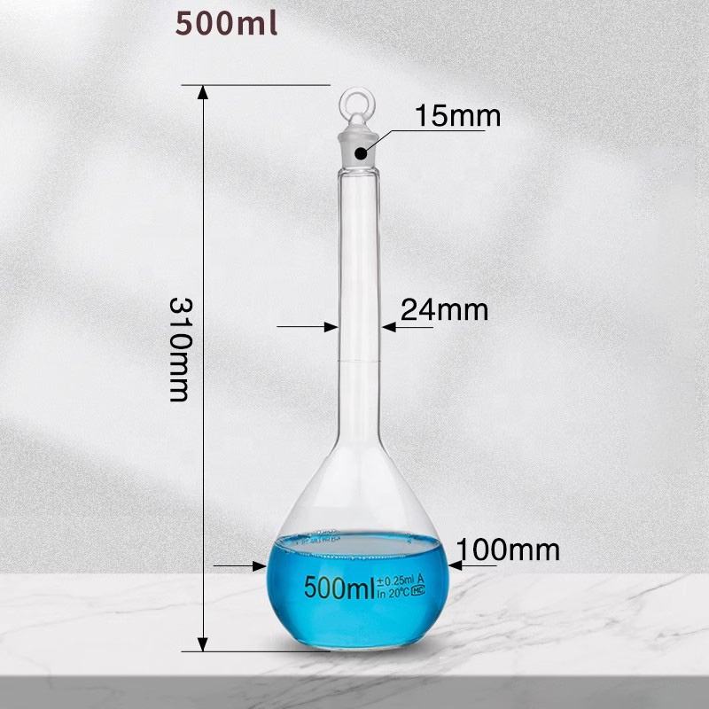Class A Borosilicate Glass Volumetric Flask, Clear