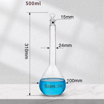 Class A Borosilicate Glass Volumetric Flask, Clear