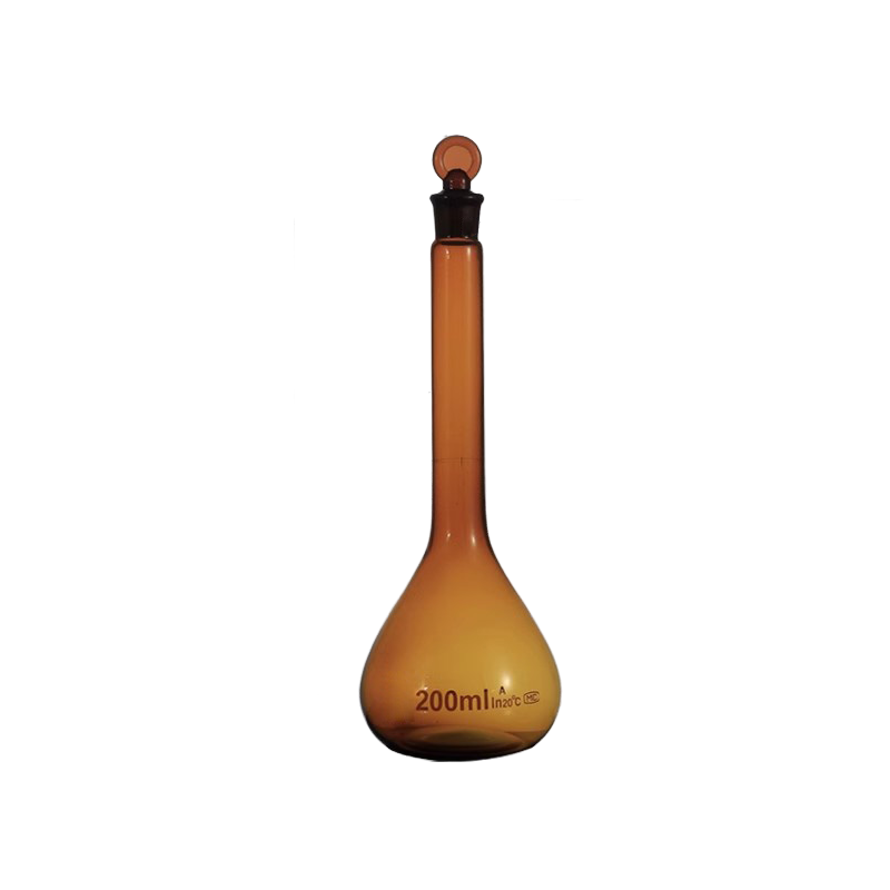 Class A Borosilicate Glass Volumetric Flask, Amber