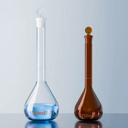 Class A Borosilicate Glass Volumetric Flask, Amber