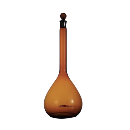 Class A Borosilicate Glass Volumetric Flask, Amber