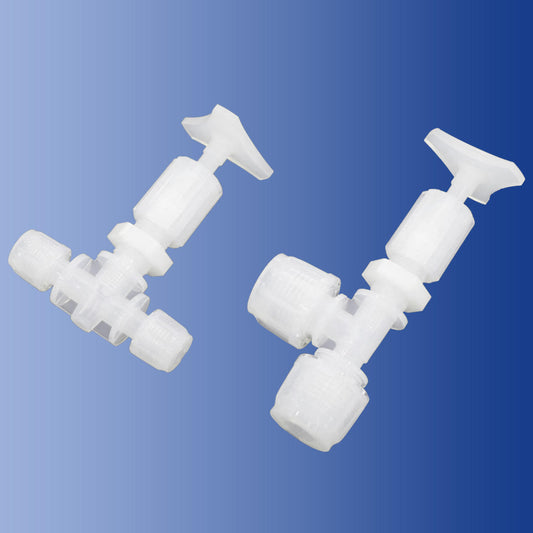 PFA Diaphragm Valve, 3-Way, Manual (Flare)