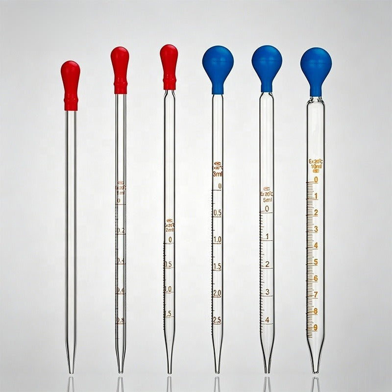Glass Dropper (Pasteur Pipette) with Rubber Bulb