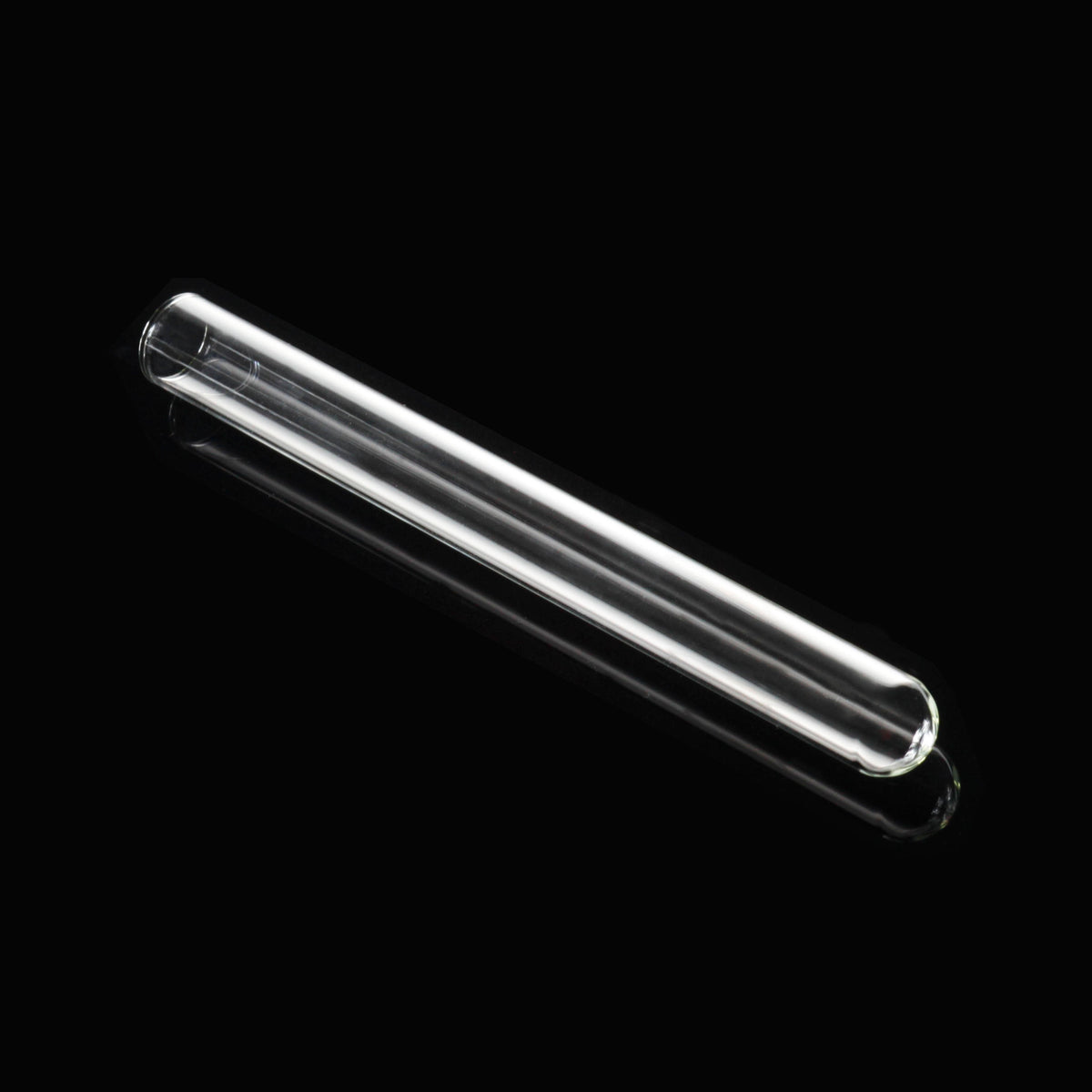 Glass test tube without rim