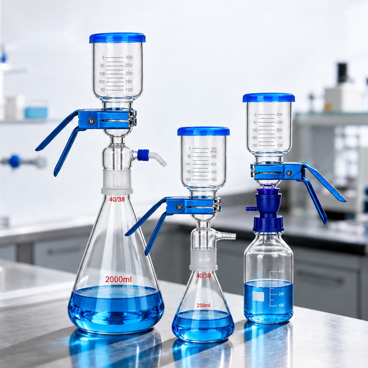 Glass Solvent Vacuum Filtration Apparatus