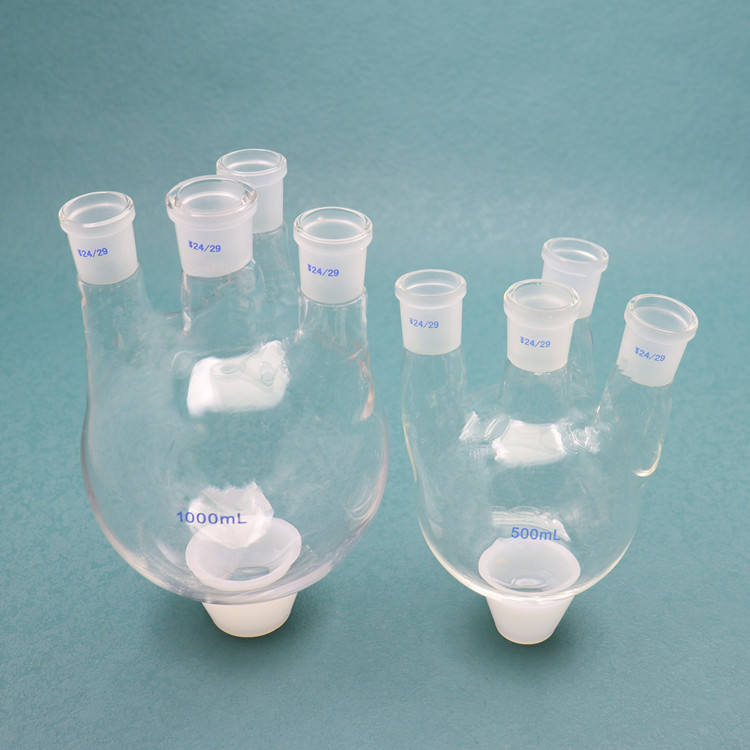 Four-Neck Round-Bottom Boiling Flask, 150ml-1000ml