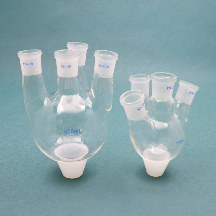 Four-Neck Round-Bottom Boiling Flask, 150ml-1000ml