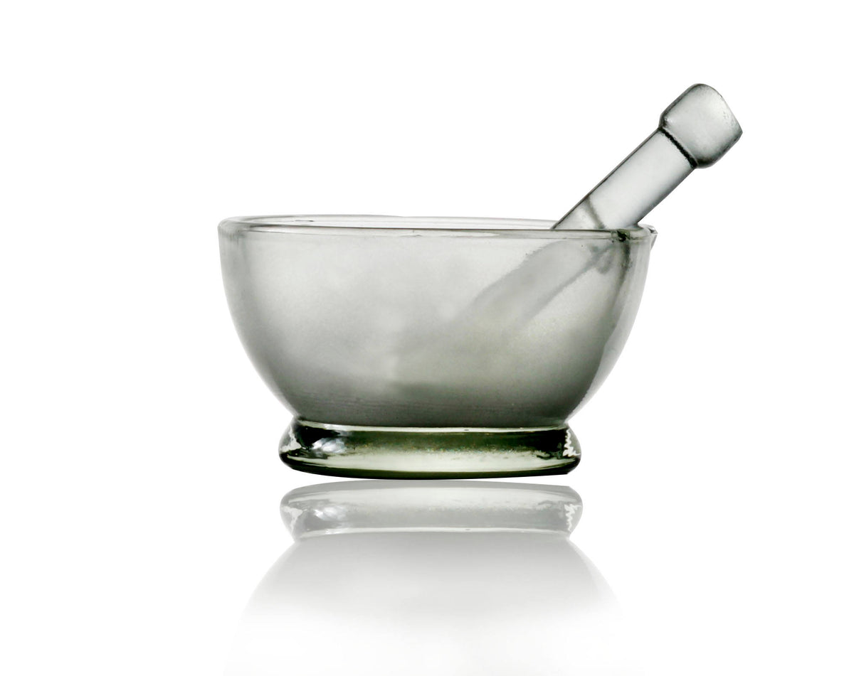 Glass Mortar and Pestle