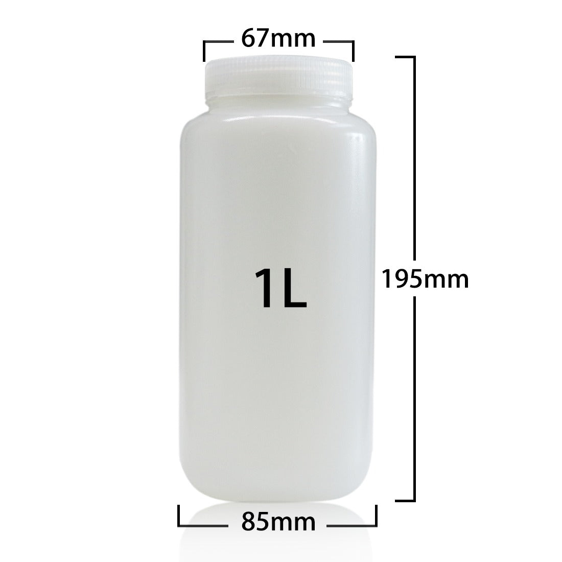 Wide-Mouth Plastic Reagent Bottle, 1 L