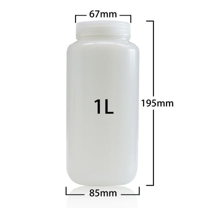 Wide-Mouth Plastic Reagent Bottle, 1 L