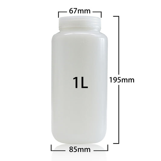 Wide-Mouth Plastic Reagent Bottle, 1 L