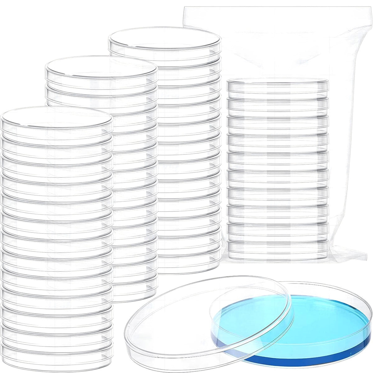Disposable Plastic Petri Dishes, Multi-Size (35 / 60 / 100 / 150 mm)