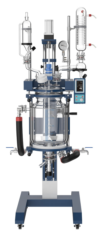 Explosion-Proof Lifting Jacketed Glass Reactor ALAB-GW-GRL30Ex 30L