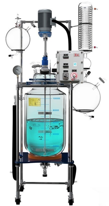 Explosion-Proof Jacketed Glass Reactor ALAB-GR-80Ex 80L