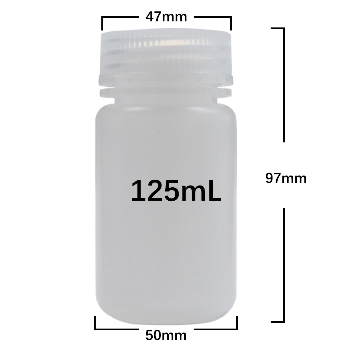 Wide-Mouth Plastic Reagent Bottle, 1 L