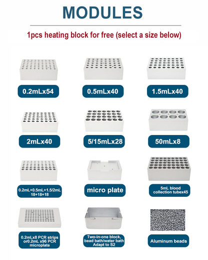 ALAB-L120HB-S LED Dry Bath Incubator, RT+5 to 120C