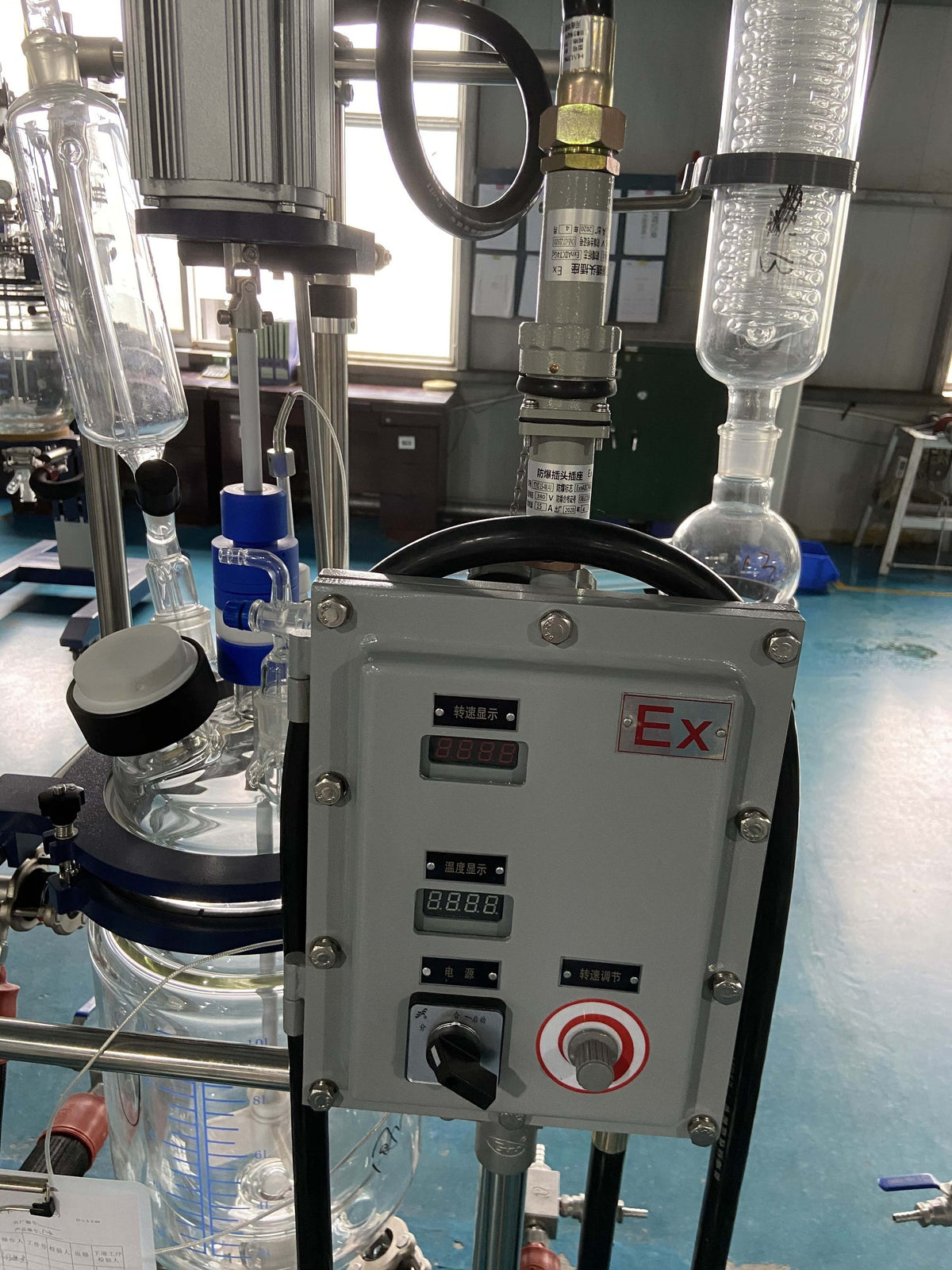 Explosion-Proof Jacketed Glass Reactor ALAB-GR-80Ex 80L