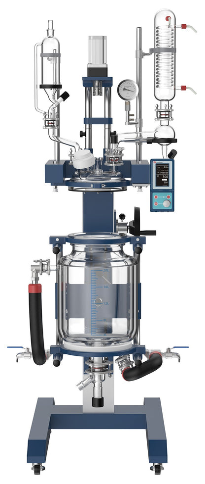 Explosion-Proof Lifting Jacketed Glass Reactor ALAB-GW-GRL30Ex 30L