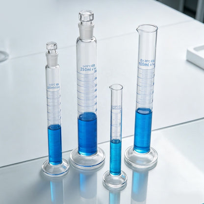 Borosilicate 3.3 Glass Graduated Measuring Cylinder with Glass Stopper