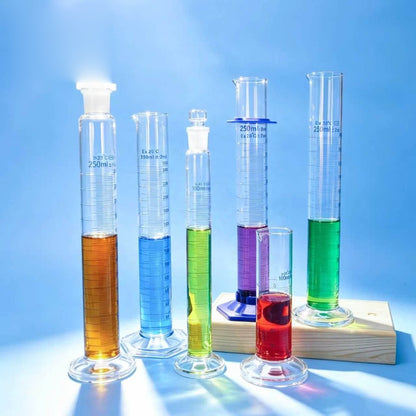 Borosilicate 3.3 Glass Graduated Measuring Cylinder with PP Stopper