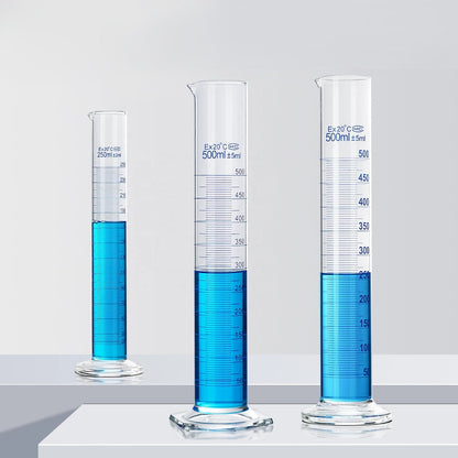 Borosilicate 3.3 Glass Graduated Measuring Cylinder, Hexagonal Base