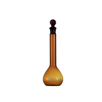 Class A Borosilicate Glass Volumetric Flask, Amber