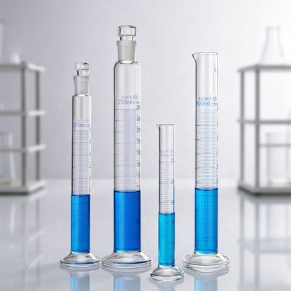 Borosilicate 3.3 Glass Graduated Measuring Cylinder, Round Base