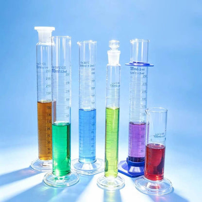 Borosilicate 3.3 Glass Graduated Measuring Cylinder with PP Stopper