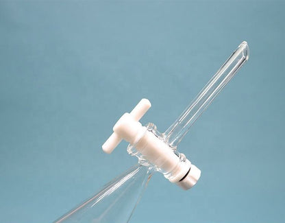 Glass pear-shaped separatory funnel with PTFE stopcock