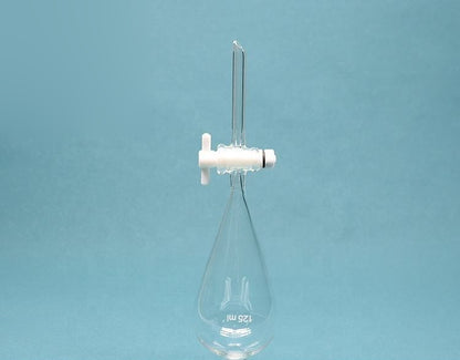 Glass pear-shaped separatory funnel