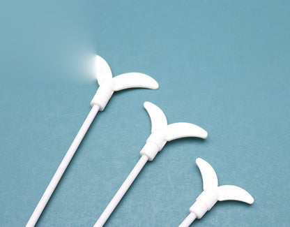 White PTFE-coated stirring paddle/shaft rod
