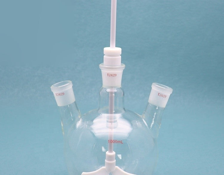 White PTFE-coated stirring paddle/shaft rod
