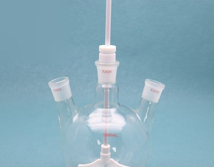 White PTFE-coated stirring paddle/shaft rod