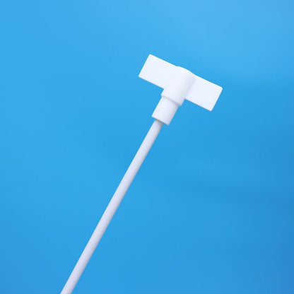 PTFE stirring rod with crescent/foldable-blade paddle