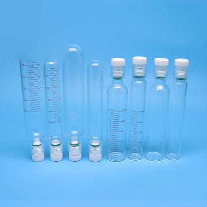 Borosilicate glass pressure reaction tube with PTFE screw plug